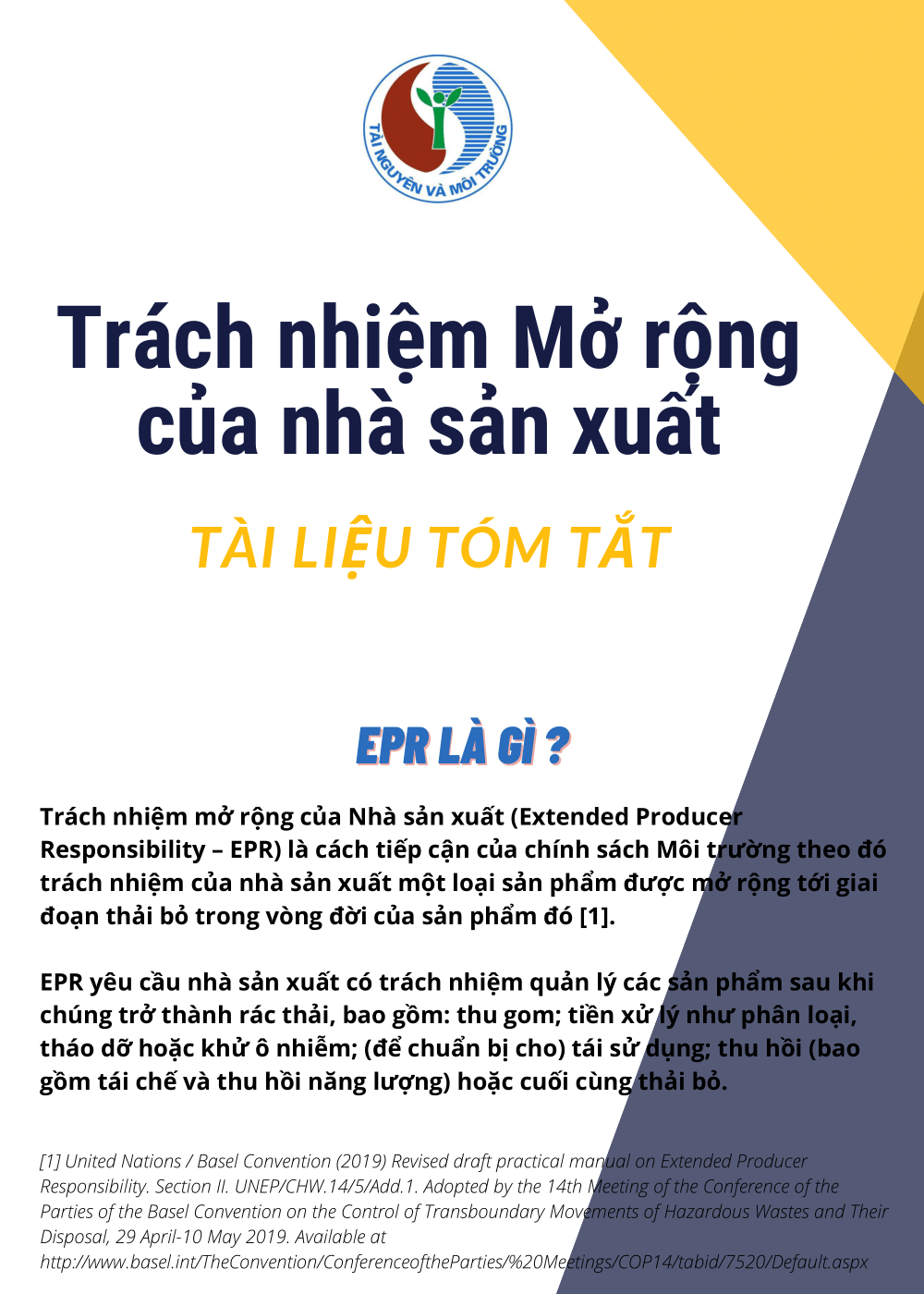 Tóm tắt Trách nhiệm Mở rộng của nhà sản xuất - EPR