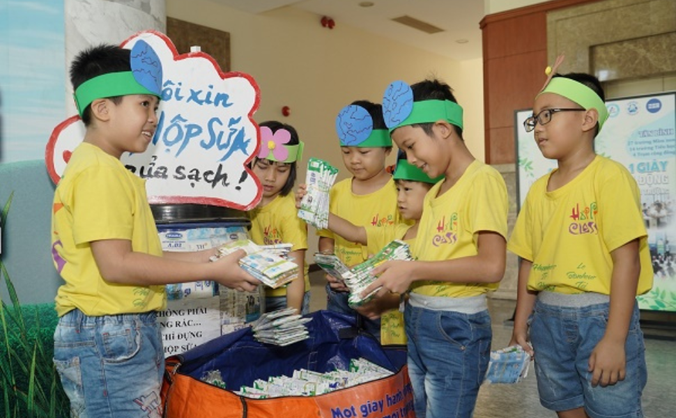 Thu gom được 269 tấn vỏ hộp sữa trong chương trình 'Tái chế học đường'!