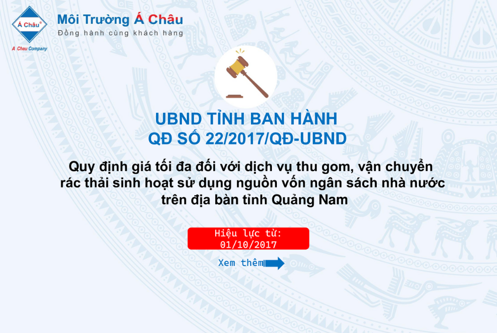 Giá dịch vụ thu gom và vận chuyển rác thải sinh hoạt trên địa bàn Tỉnh Quảng Nam!