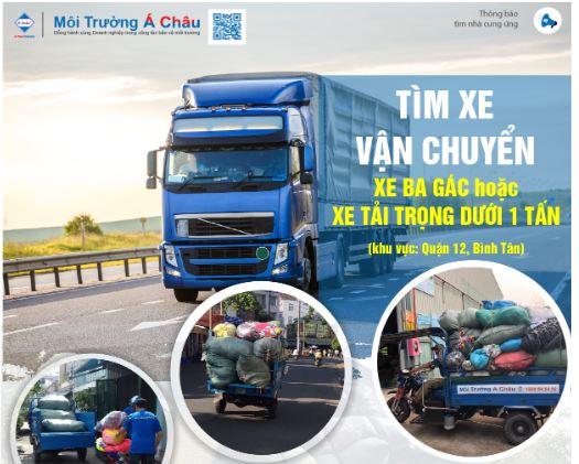 THÔNG BÁO - TÌM ĐỐI TÁC VẬN CHUYỂN THU GOM RÁC CÔNG NGHIỆP TẠI KHU VỰC TPHCM