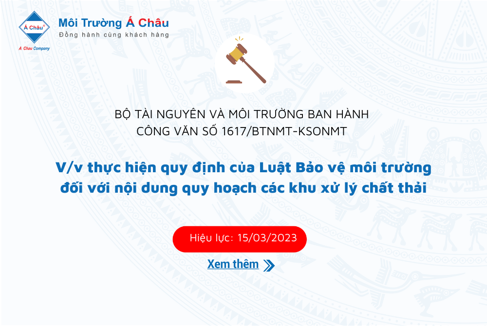 Bộ Tài nguyên và Môi trường hướng dẫn thực hiện quy định của Luật Bảo vệ môi trường đối với nội dung quy hoạch các khu xử lý chất thải