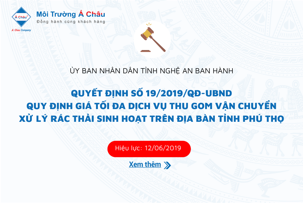 Giá tối đa dịch vụ thu gom, vận chuyển, xử lý rác thải sinh hoạt trên địa bàn tỉnh Nghệ An