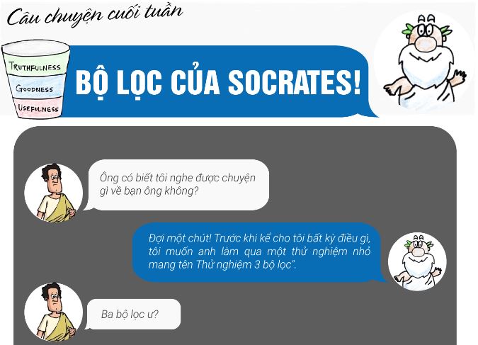 [Câu chuyện cuối tuần] - 3 Bộ lọc của Socrates!