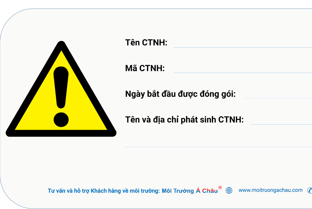 Hướng dẫn và thiết kế file nhãn dán chất thải nguy hại, cập nhật 20 tên, mã CTNH thường gặp!