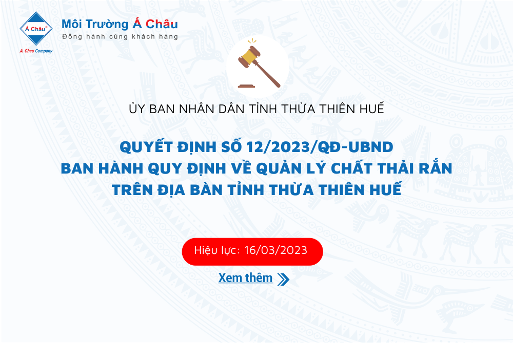 Ban hành Quy định về quản lý chất thải rắn tỉnh Thừa Thiên Huế