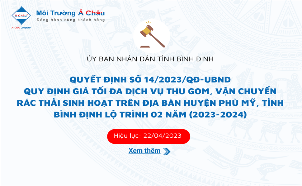 giá rác sinh hoạt tỉnh bình định