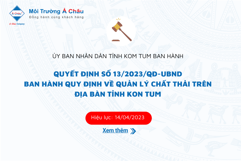 Quy định về quản lý chất thải trên địa bàn tỉnh Kon Tum