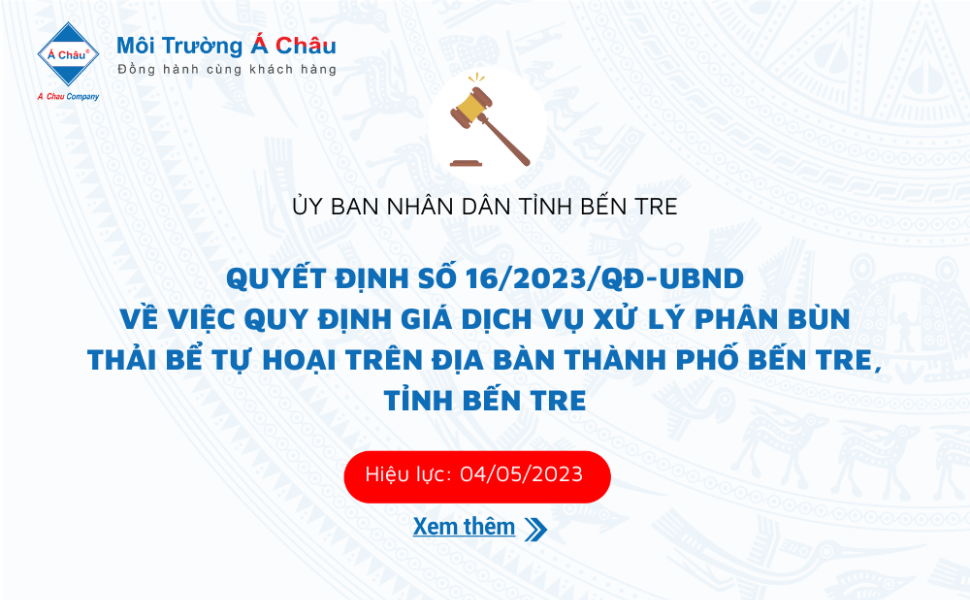  giá xử lý phân bùn thải bể tự hoại tại bến tre