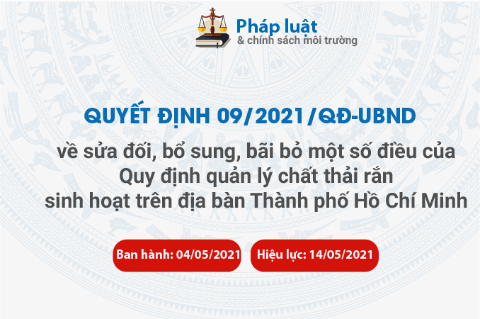 TP.HCM: sửa đổi, bổ sung, bãi bỏ một số điều của quy định quản lý chất thải rắn sinh hoạt