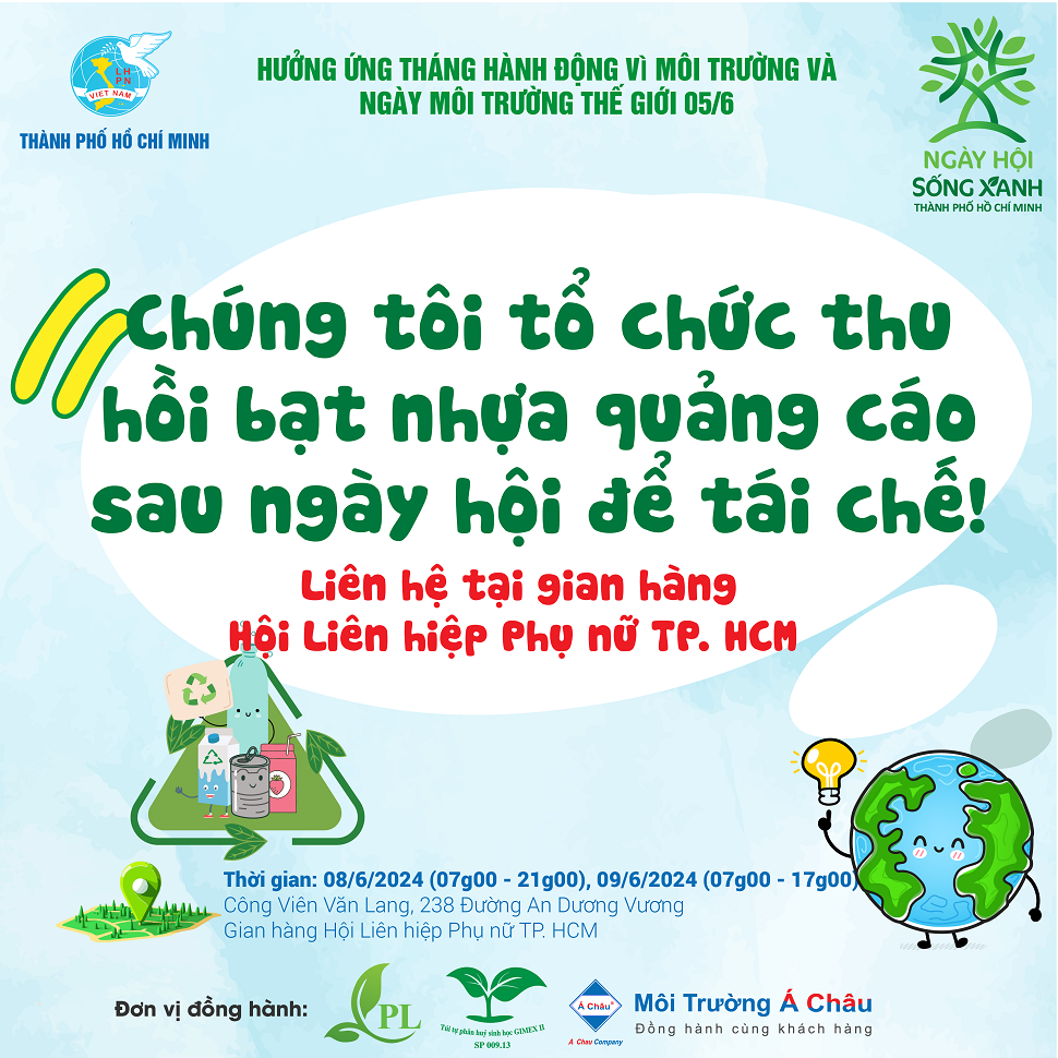 ngày hội sống xanh năm 2024 thu hồi bạt quảng cáo