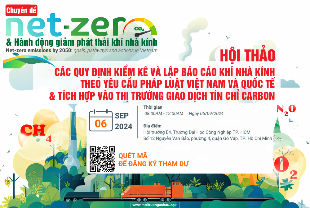 Hội thảo các quy định kiểm kê và lập báo cáo khí nhà kính theo yêu cầu pháp luật Việt Nam và quốc tế & tích hợp vào thị trường giao dịch tín chỉ carbon