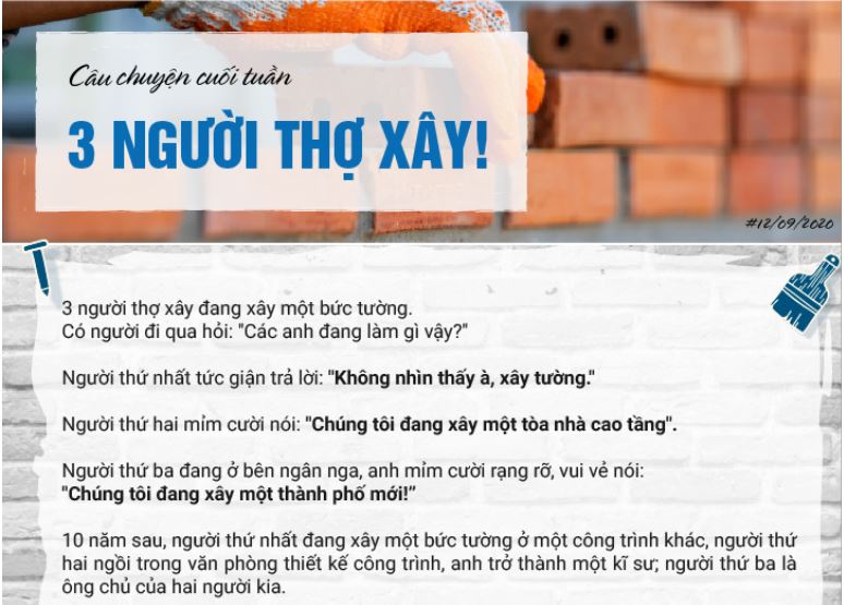 Câu chuyện cuối tuần - 3 người thợ xây!