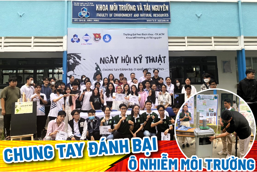 Trường Đại học Bách Khoa - TP HCM - Khoa Môi trường và Tài nguyên tổ chức Ngày hội Kỹ thuật năm 2023 với chủ đề "Chung tay đánh bại ô nhiễm môi trường"